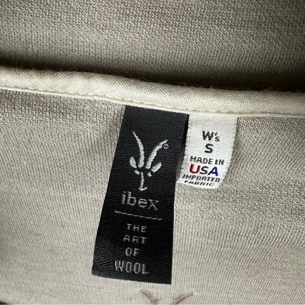 IBEX Merino Zip-Up Hoodie in oatmeal heather - Picture 9 of 10